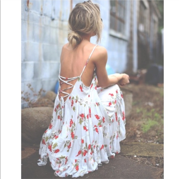 Free People Dresses & Skirts - SOLD Free People Circle of Flowers Slip Dress